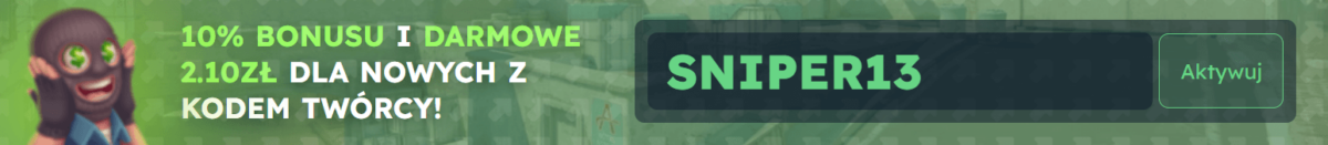 CSGO Skins - Kod Promocyjny na 2,10zł i 10% - Sniper13.pl